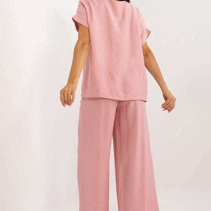 Set Model 198951 Black Viscose Blouse and Pants Outfit - Très Elite