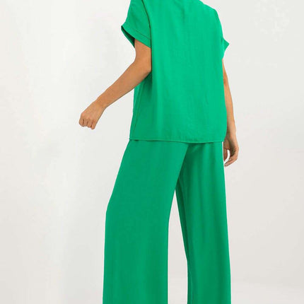 Set Model 198951 Black Viscose Blouse and Pants Outfit - Très Elite
