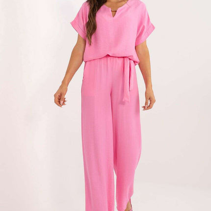 Set Model 198951 Black Viscose Blouse and Pants Outfit - Très Elite
