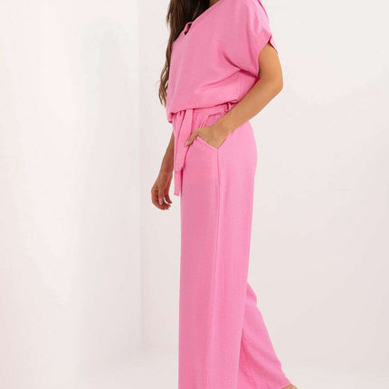 Set Model 198951 Black Viscose Blouse and Pants Outfit - Très Elite