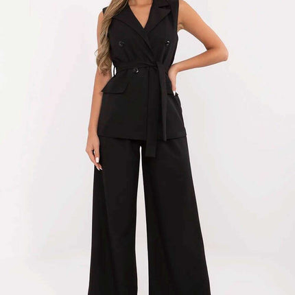 Set Model 212034 Chic Two Piece Vest And Wrap Belt Outfit