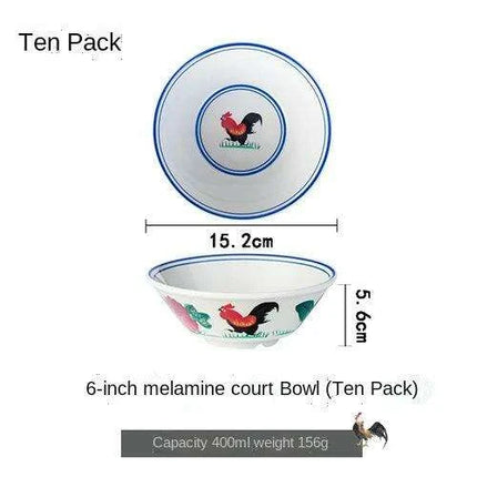 Set of 10 Luxurious Unbreakable Porcelain Noodle Bowls: Elevate Your Dining Experience- Très Elite- Très Elite