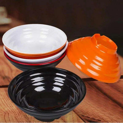 Set of 100 - 8-Inch Elegant Melamine Bowls for Authentic Korean and Japanese Dining - Perfect for Home and Restaurant Use - Très Elite