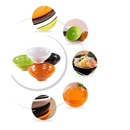 Set of 100 - 8-Inch Elegant Melamine Bowls for Authentic Korean and Japanese Dining - Perfect for Home and Restaurant Use - Très Elite