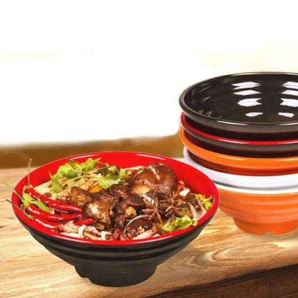 Set of 100 - 8-Inch Elegant Melamine Bowls for Authentic Korean and Japanese Dining - Perfect for Home and Restaurant Use - Très Elite
