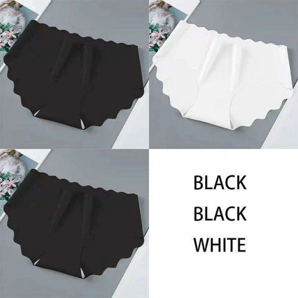 Set of 3 Elegant Seamless Women's Briefs - Soft Wave Edge Comfort Underwear - Très Elite