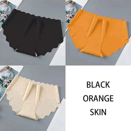 Set of 3 Elegant Seamless Women's Briefs - Soft Wave Edge Comfort Underwear - Très Elite