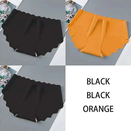 Set of 3 Elegant Seamless Women's Briefs - Soft Wave Edge Comfort Underwear - Très Elite