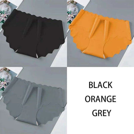 Set of 3 Elegant Seamless Women's Briefs - Soft Wave Edge Comfort Underwear - Très Elite