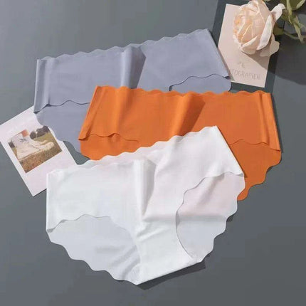 Set of 3 Elegant Seamless Women's Briefs - Soft Wave Edge Comfort Underwear - Très Elite
