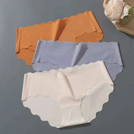 Set of 3 Elegant Seamless Women's Briefs - Soft Wave Edge Comfort Underwear - Très Elite