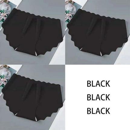 Set of 3 Elegant Seamless Women's Briefs - Soft Wave Edge Comfort Underwear - Très Elite