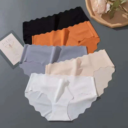 Set of 3 Elegant Seamless Women's Briefs - Soft Wave Edge Comfort Underwear - Très Elite