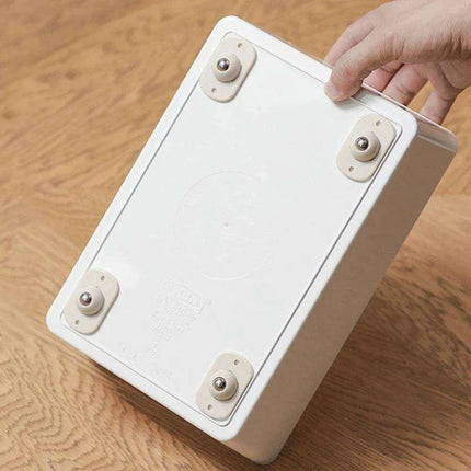 Set of 4 Adhesive 360° Swivel Casters for Effortless Movement of Bins and Cans - Très Elite