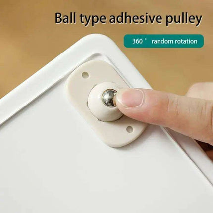 Set of 4 Adhesive 360° Swivel Casters for Effortless Movement of Bins and Cans - Très Elite