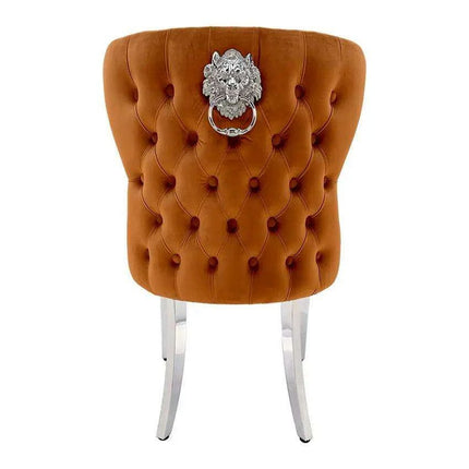 Set of 4 - Contemporary Elegance Dining Chairs with Stylish Stainless Steel Base- Très Elite- Très Elite