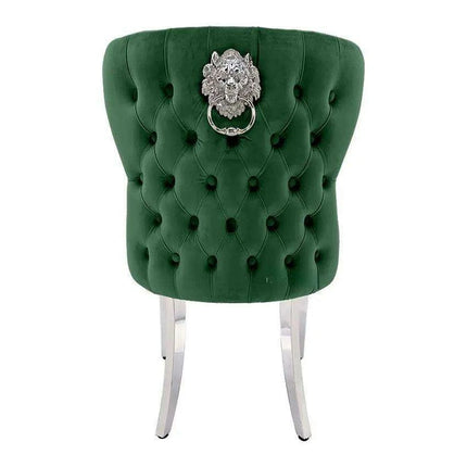 Set of 4 - Contemporary Elegance Dining Chairs with Stylish Stainless Steel Base- Très Elite- Très Elite