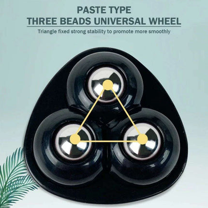 Set of 4 Silent 360° Swivel Wheels for Effortless Mobility of Kitchen Appliances and Trash Bins - Très Elite