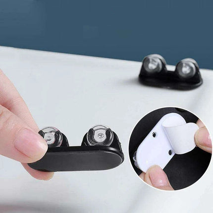 Set of 4 Silent Self-Adhesive Mini Caster Wheels for Easy Movement of Storage Bins and Trash Cans - Scratch-Free and Versatile - Très Elite