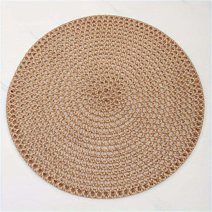 Set of 4 Stylish Brown Jute Non-Slip Heat-Resistant Placemats for Eco-Friendly Dining - Très Elite