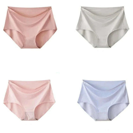 Set of 4 pcs - Silky Soft High Waist Seamless Underwear for Women - Breathable Plus Size 4XL Briefs - Très Elite