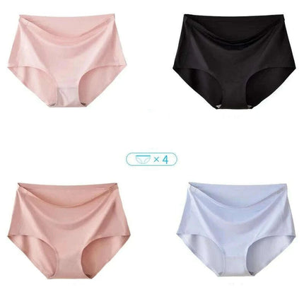 Set of 4 pcs - Silky Soft High Waist Seamless Underwear for Women - Breathable Plus Size 4XL Briefs - Très Elite