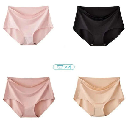 Set of 4 pcs - Silky Soft High Waist Seamless Underwear for Women - Breathable Plus Size 4XL Briefs - Très Elite