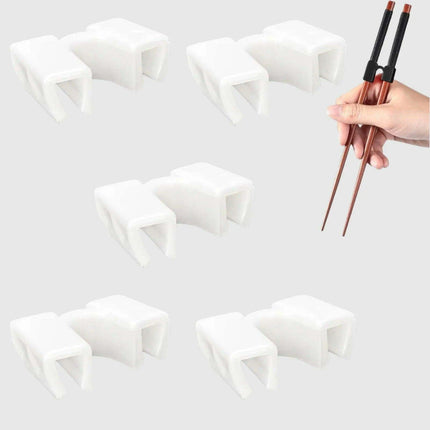 Set of 5 Easy-to-Use Reusable Chopstick Training Helpers - Perfect for Mastering Dining Skills - Très Elite