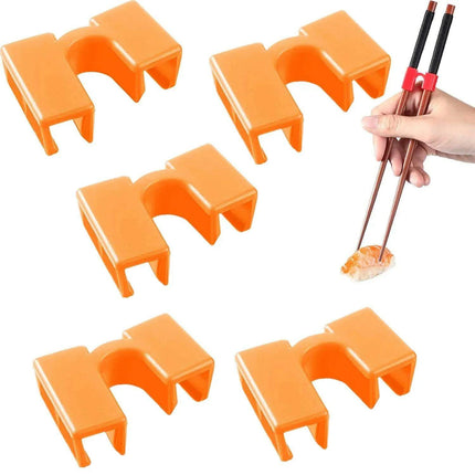 Set of 5 Easy-to-Use Reusable Chopstick Training Helpers - Perfect for Mastering Dining Skills - Très Elite