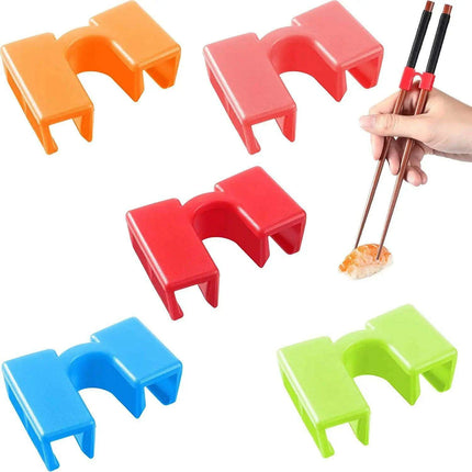 Set of 5 Easy-to-Use Reusable Chopstick Training Helpers - Perfect for Mastering Dining Skills - Très Elite