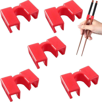 Set of 5 Easy-to-Use Reusable Chopstick Training Helpers - Perfect for Mastering Dining Skills - Très Elite