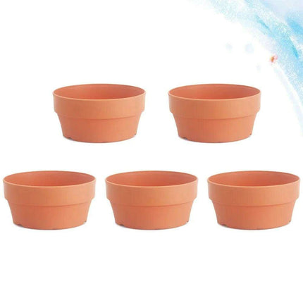 Set of 6 Chic Clay Planters - 12.5cm Pots for Indoor & Outdoor Succulent and Herb Gardening - Très Elite