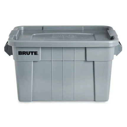 Set of 6 Heavy-Duty Gray Storage Bins with Lids for Versatile Organization and Moving Solutions - Très Elite