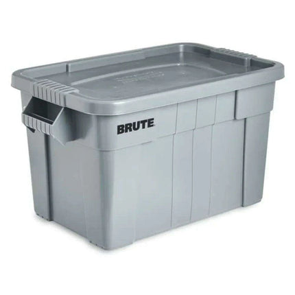 Set of 6 Heavy-Duty Gray Storage Bins with Lids for Versatile Organization and Moving Solutions - Très Elite