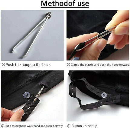 Sewing Revolution: Premium Stainless Steel Bodkin Threader with Elastic Clips - Très Elite