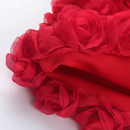 Sexy 3D Flower Texture Tube Top Dress - Très Elite