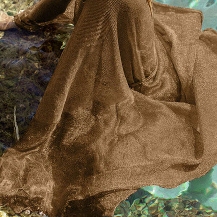 Sexy scale mesh beach shirt swimsuit with sunscreen cardigan