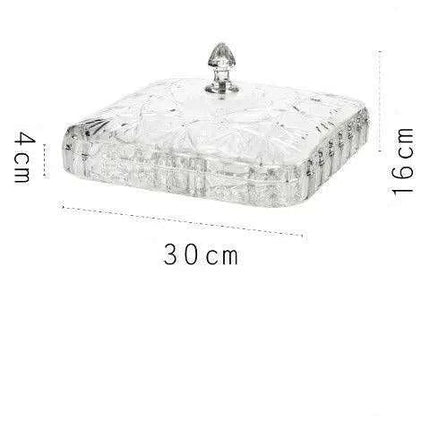 Chic Clear Candy and Snack Organizer Tray with Decorative Lid for Stylish Home Storage