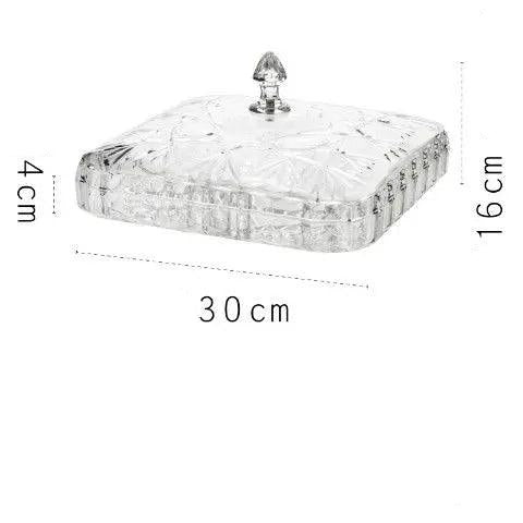 Chic Clear Candy and Snack Organizer Tray with Decorative Lid for Stylish Home Storage