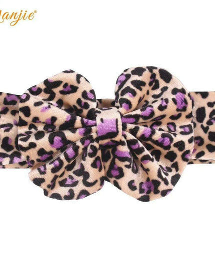 Leopard Print Velvet Headband and Hair Bow Set - Stylish Hair Accessories for Fashion-Forward Girls
