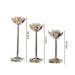 Glistening Golden Lotus Candle Stand with Crystal Floral Details - Exquisite Wedding Centerpiece