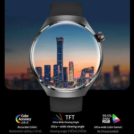 Men's Smart Watch with High-Resolution AMOLED Display and Advanced Health Tracking Features