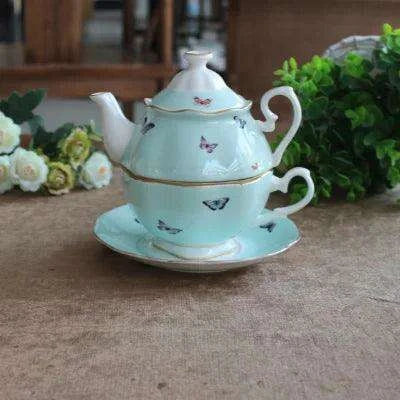 Elegant Vintage Floral Bone China Tea Set - English Rose Collection