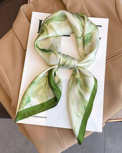 Elegant Satin Square Shawl Hijab: Luxurious 70x70cm Bandana for Women