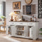K&K 55" Farmhouse Buffet Cabinet with Adjustable Shelves & Drawers