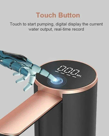 Smart Foldable Electric Water Dispenser - Portable Touch-Controlled Rechargeable Bottle Pump