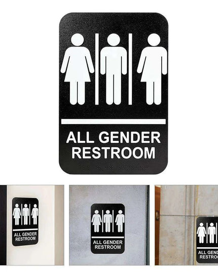 Universal Braille Restroom Sign for All Genders