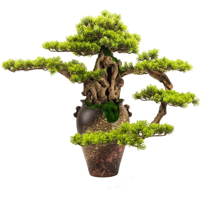 Exquisite Hut Retro Pine Bonsai Desktop Ornament - Zen Potted Decorati