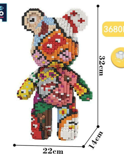 Adorable Bear Cub Building Block Set with Easy Storage - Inspire Creativity and Learning