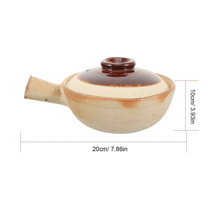 Rustic Charm Clay Casserole Pot - Versatile Earthenware Dish with Lid for Exquisite Home Cooking